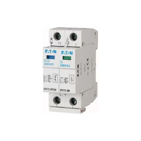 Überspannungsableiter Typ T2 2P 20kA SPCT2-280-1+NPE 167619 (1/2)