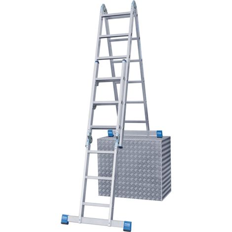 Krause Aluminium-Gelenk-Combileiter STABILO mit Treppenfunktion 5,30 m Gelenkleiter
