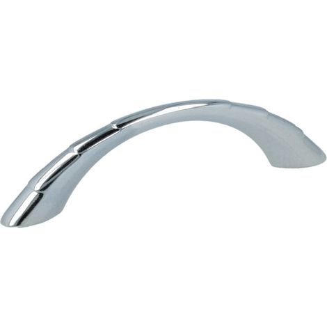 Möbelgriff Schrankgriff aus Metall in diversen Farben - Lochabstand 64 mm Chrom glänzend