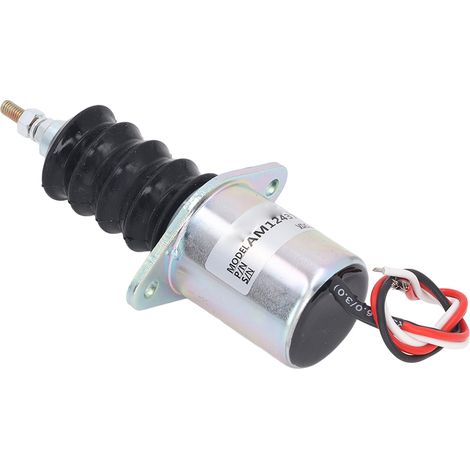 Électrovanne d'arrêt moteur en acier inoxydable AM124379, stop solénoïde pour John Deere F915 F925 425 445 755 856 (1/5)