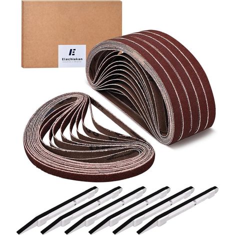 Schleifpapier Set 66 Stück für Holz 7x320mm P80-600 mit Handschleifer (1/5)