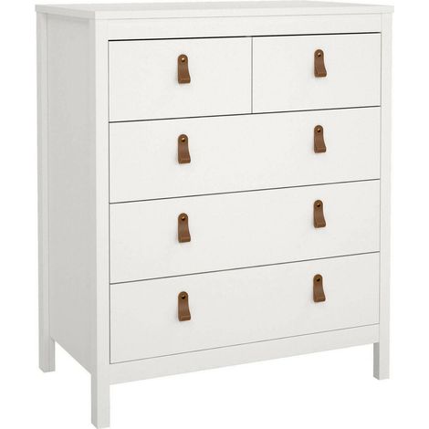 Dmora - Cajonera Alulim, Cómoda multiusos, Cómoda de dormitorio, Gabinete con cajones, 82x48 h99 cm, Blanco