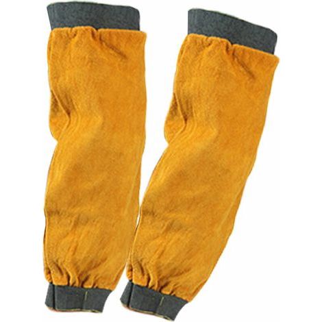 Ulisem 2 pièces 572 ° F jardinage soudure soudure éclaboussures épine preuve en cuir longues manchettes manches manchon anti-brulure protection contre la chaleur (1/5)