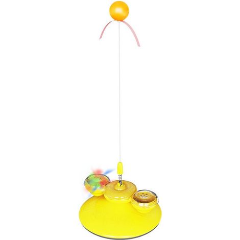 Jouet interactif pour chat avec herbe à chat, jouet pour chat d'intérieur, jouet amusant pour chaton avec boule lumineuse LED, jouet d'exercice pour chat, jouet kickball avec herbe à chat, cadeau pour (1/5)