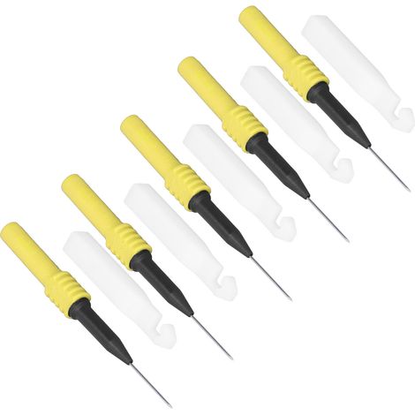 Kit de 5 aiguilles de test perceuses 0,7 mm avec gaine, accessoires de mesure pour multimètre, jaune (1/5)