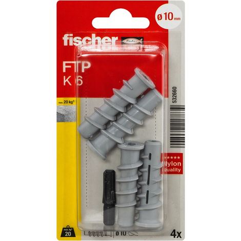 FISCHER 532660 Turbo Porenbetondübel FTP K 6, 4 Stk