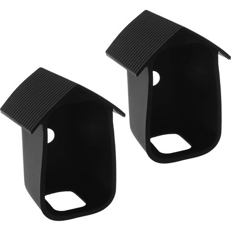 Pack de 2 fundas protectoras de silicona + funda para lluvia – Compatible con el sistema de cámaras de seguridad inalámbricas para el hogar EufyCam 2C/2C Pro (Negro)
