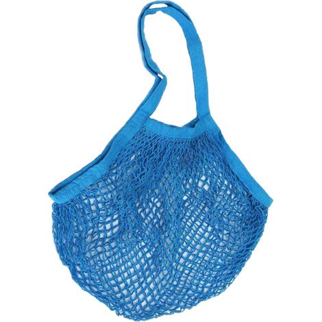 Sac Filet En Coton Bleu Turquoise - Sidebag