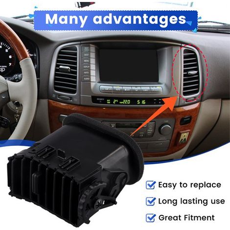 1 color: Black Material: Plastic Right front center console, air conditioning vents, instrument panel... (1/4)