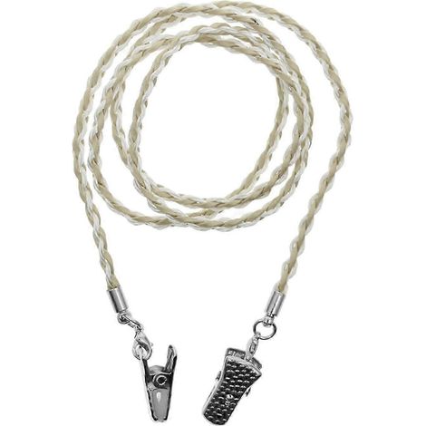 Porte-bavoir à pince, porte-serviettes flexible et portable pour personnes âgées-White (1/5)