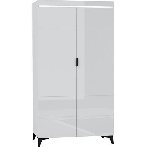Armoire 2 portes LED inclus Ruben Blanc (1/4)