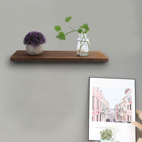 Étagère Murale Flottante en Bois, Rangement et Organisateur Décoratif pour Salon, 50x14x2cm (1/5)