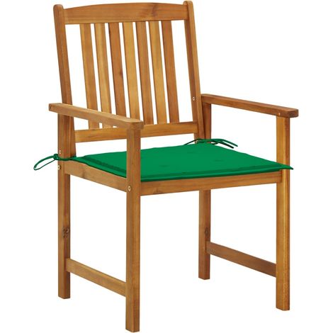 Maison Exclusive - Sedie da Giardino con Cuscini 4 pz in Massello di Acacia
