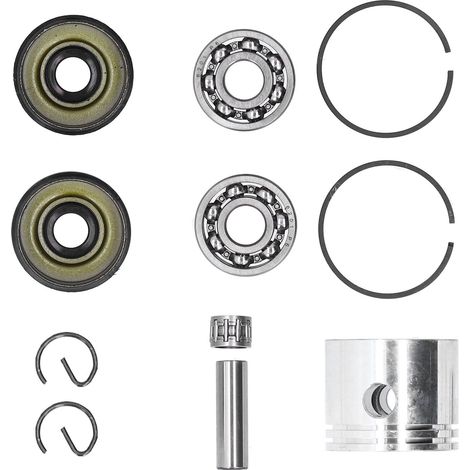 Kit de Piston 41.1mm avec Roulement de Vilebrequin Compatible Poulan 220 221 260 1950 2150 2250 2450 2550