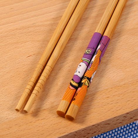 Boîte Cadeau 5 Paires de Baguiets Japonais Style Familial Motif Servante Entaillé (1/5)