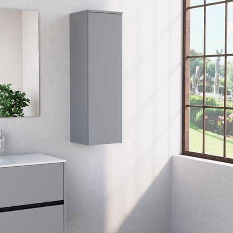 Inda - Colonna bagno con anta SX e 3 ripiani 30x102 cm - Titanio (1/4)