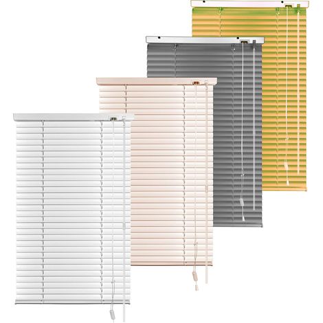 Store vénitien en métal en Aluminium Facile à Installer, Lame de 25 mm pour Le Bureau à Domicile (40x130cm, Gris) (1/5)