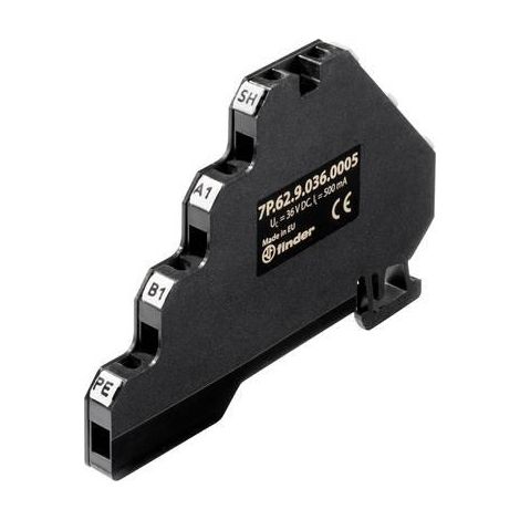 Finder 7P.62.9.009.0485 Protector contra sobretensiones Negro Rail DIN