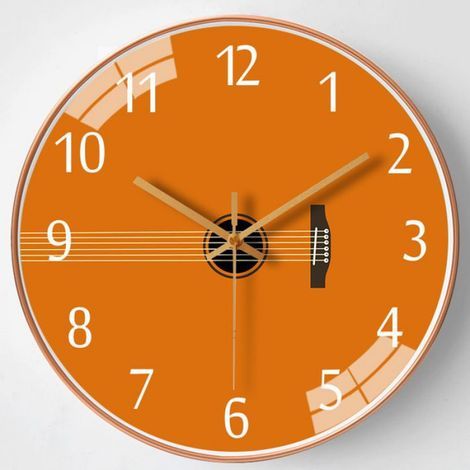 Runde Wanduhr – geräuschlos, kein Ticken – für Kinderzimmer, Wohnzimmer, Küche – 20 cm – 1 Stück (1/5)