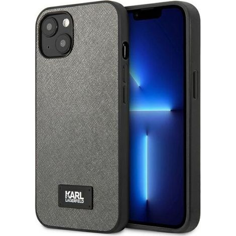 Coque Rigide - Pour Iphone 13 14 15 6 1 Pouces - Dos En Cuir Synthétique Texturé Saffiano - Bordures Tpu Souples - Protection Contre Chocs Et Rayures - 1 Pièce (1/5)
