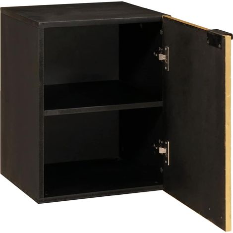 Cabinet de salle de bain avec porte Noir et or 38 x 33 x 48 cm CFW546270 (1/5)