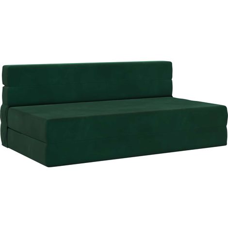 Klappsofa Bett Dunkelgrün 152 x 86,5 x 60 cm Stoff vidaXL