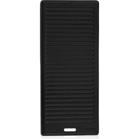 BBQ-Toro plancha de hierro fundido 45 x 19,5 cm plancha reversible, esmaltada (1/5)