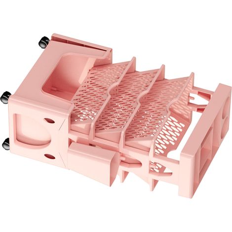 Étagère roulante à roulettes 5 niveaux, grande capacité, charge robuste, chariot utilitaire pour bureau et cuisine, rose sakura (1/3)