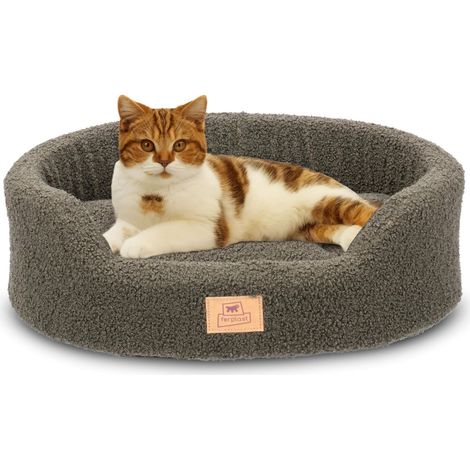 Coussin pour Petit Chien, Panier pour Chat, Tissu synthétique bouclé Lavable, Rembourrage Moelleux, Dimensions : 45 x 35 x h 13 cm. Vert. (1/5)