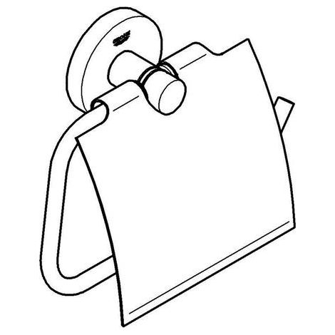 WC-Papierhalter Essentials 403671 mit Deckel nickel gebürstet (1/4)