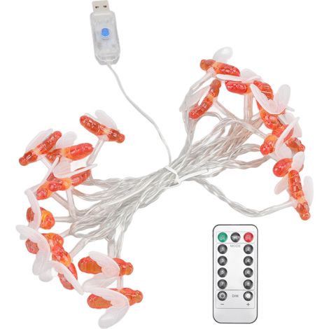 Lichterkette in Bienenform, wasserdicht, 20 LEDs, warmweißes Licht, USB-Anschluss, für Garten- und Balkondekoration (1/5)