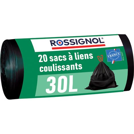 Lot de 20 sacs-poubelle 30L Fabriqué en France - BAGY ROSSIGNOL