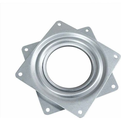 Piatto girevole, base girevole, piattaforma girevole, cuscinetto girevole a 360 gradi, quadrato con cuscinetti a sfera in acciaio per mobili da cucina, piano di lavoro, dispensa (10 cm) -Crezuo