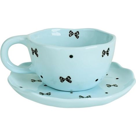 Tazza da caffè in ceramica fatta a mano con piattino, graziosa tazza floreale per donna, ideale per latte macchiato, tè e cioccolata calda, 250 ml, perfetta per la casa e l'ufficio. (1/5)
