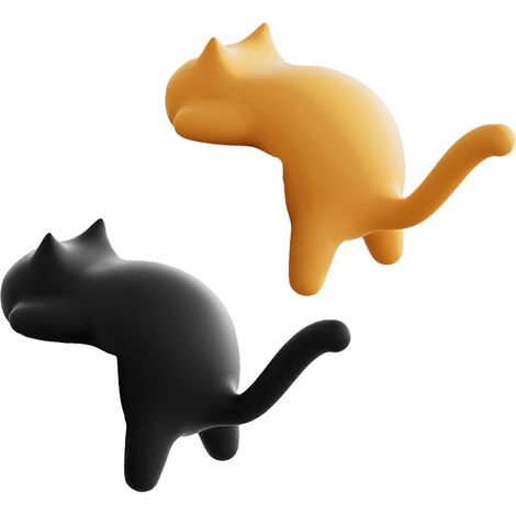 Niedlicher Katzen-Schreibtischhaken – kein Bohren erforderlich – für Schlüssel & Taschen (1/5)
