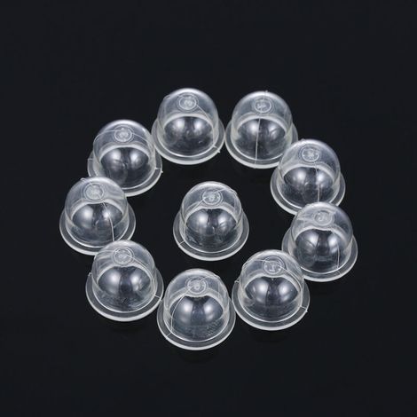 Lot de 10 pièces pour tondeuse à gazon, débroussailleuse, coupe-bordures : carburateur, pompe à essence, petit papillon de carburant (19 mm). (1/5)