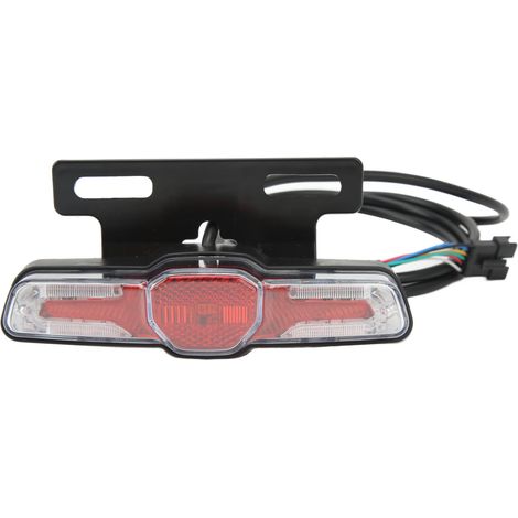 Feu arrière vélo électrique LED ABS clignotant signalisation 24-48V pour cyclisme nocturne (1/5)