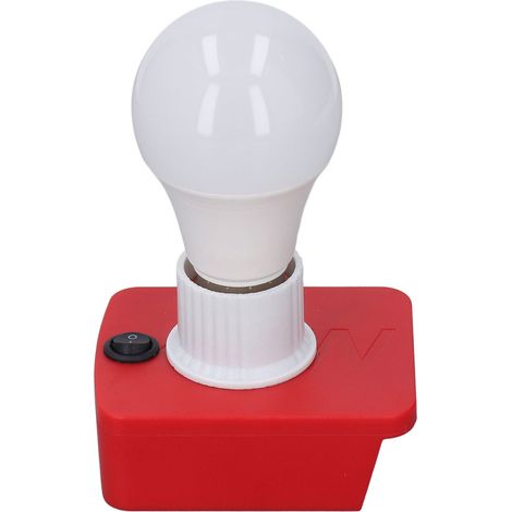 Ampoule LED E27 portable sur batterie M18 18V - Éclairage autonome pour atelier et chantier (1/5)