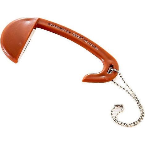 Abnehmbarer, tragbarer Tisch-/Schreibtischhaken für Handtaschen/Geldbörsen, Mini-Kleiderbügel – Braun (1/5)