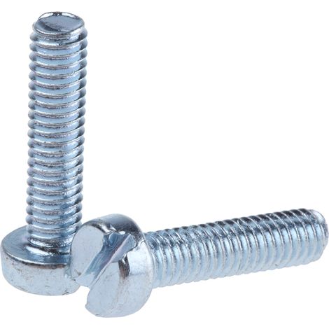 Vis à métaux RS PRO M4 à tête Cylindrique fendue en Acier, 16mm ( Prix pour Sachet de 100 )