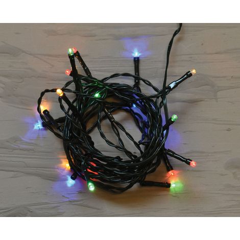 LUCI DI NATALE PER PRESEPE CATENA CON 20 LED BIANCO GHIACCIO USO INTERNO (1/2)