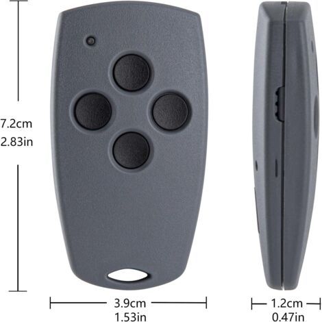 Un ensemble de 2 émetteurs portatifs de remplacement – compatibles avec Marantec Digital 212-433, 211-433, 221-433 – clonage direct – peut contrôler jusqu'à 4 portes. (1/3)