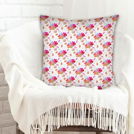 Housse de coussin 45x45 cm carrée cachée zippée pour canapé lit chaise décoratif de ferme la saint-valentin (1/5)