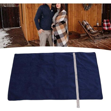 Enowelir Couverture Chauffante Électrique USB Polyester Réglable Pour Camping Randonnée Chauffage Rapide Bleu (1/4)