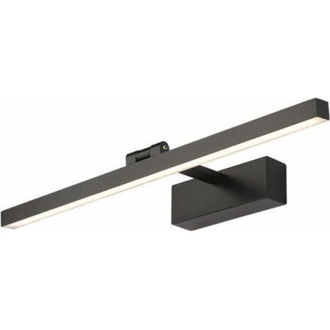 Aplique de pared moderno con LED AC100-240V 9W 40cm/15.7in Aplique de pared interior para espejo de baño 3000K/4000K/6000K 3 colores, negro (1/4)