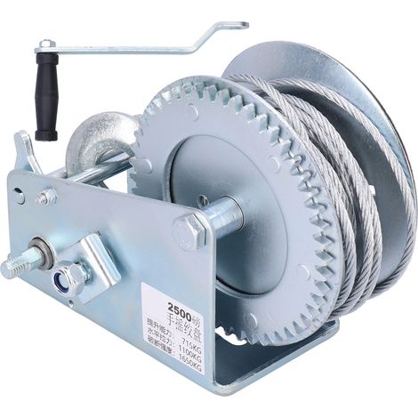 Treuil manuel autobloquant CW CCW en acier allié, lève-remorque à poignée, capacité de levage 2500 lb (1/5)