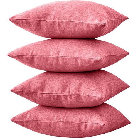 Set di 4 fodere per cuscini in lino,arredamento moderno,design semplice e neutro,adatte per camera da letto,6060 cm (1/5)