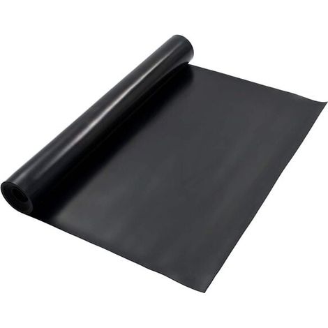 Tapis de sol en caoutchouc noir, 1,2 x 5 mètres (1/5)