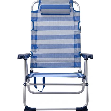 Silla Playa Reclinables Plegables Reposacabeza Tumbona (1/5)