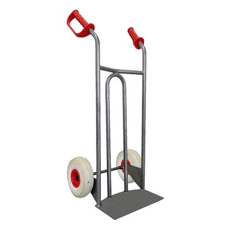 Diable acier Stockman DVPO-RINC tablier incurvé poignée ouverte 250kg roues premium increvables